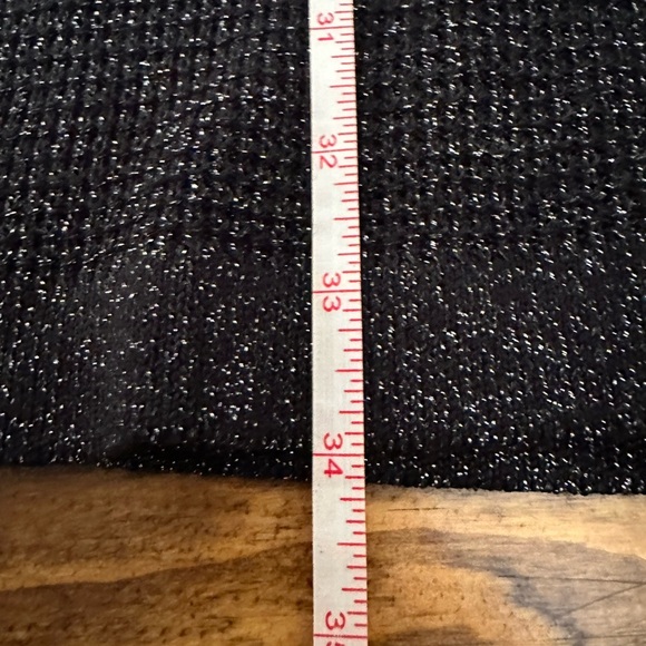 Eileen Fisher Long Black Sparkling Cardigan with Pockets Large - Picture 9 of 9